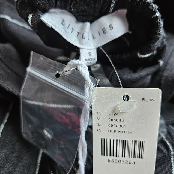 Anthropologie Little Lies Pinstripe Halter Neck Jumpsuit Black White Str… - Picture 8 of 9